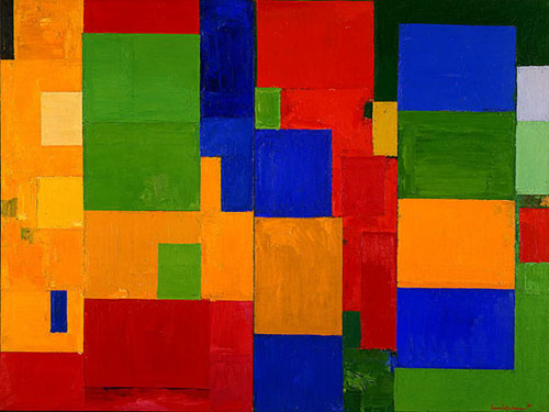 Combinable Wall I and II by Hans Hofmann, 1961 Oil on Canvas Diptych