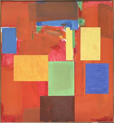 Sanctum Sanctorum by Hans Hofmann, 1962 Oil on Canvas, Orange Painting