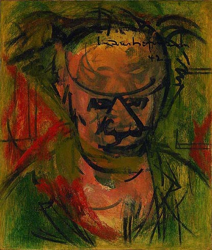 Self Portrait by Hans Hofmann, 1942 Oil on Gessoed Plywood Art