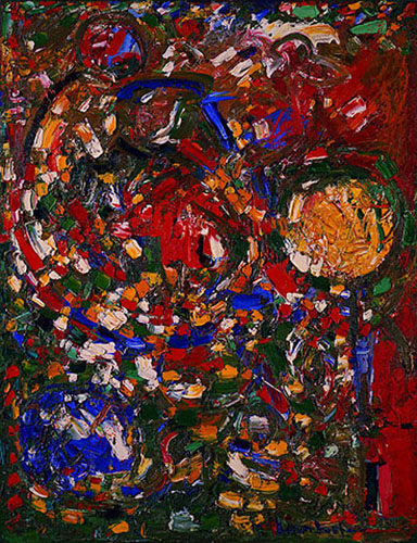 The Garden by Hans Hofmann,  1956 Oil on Plywood